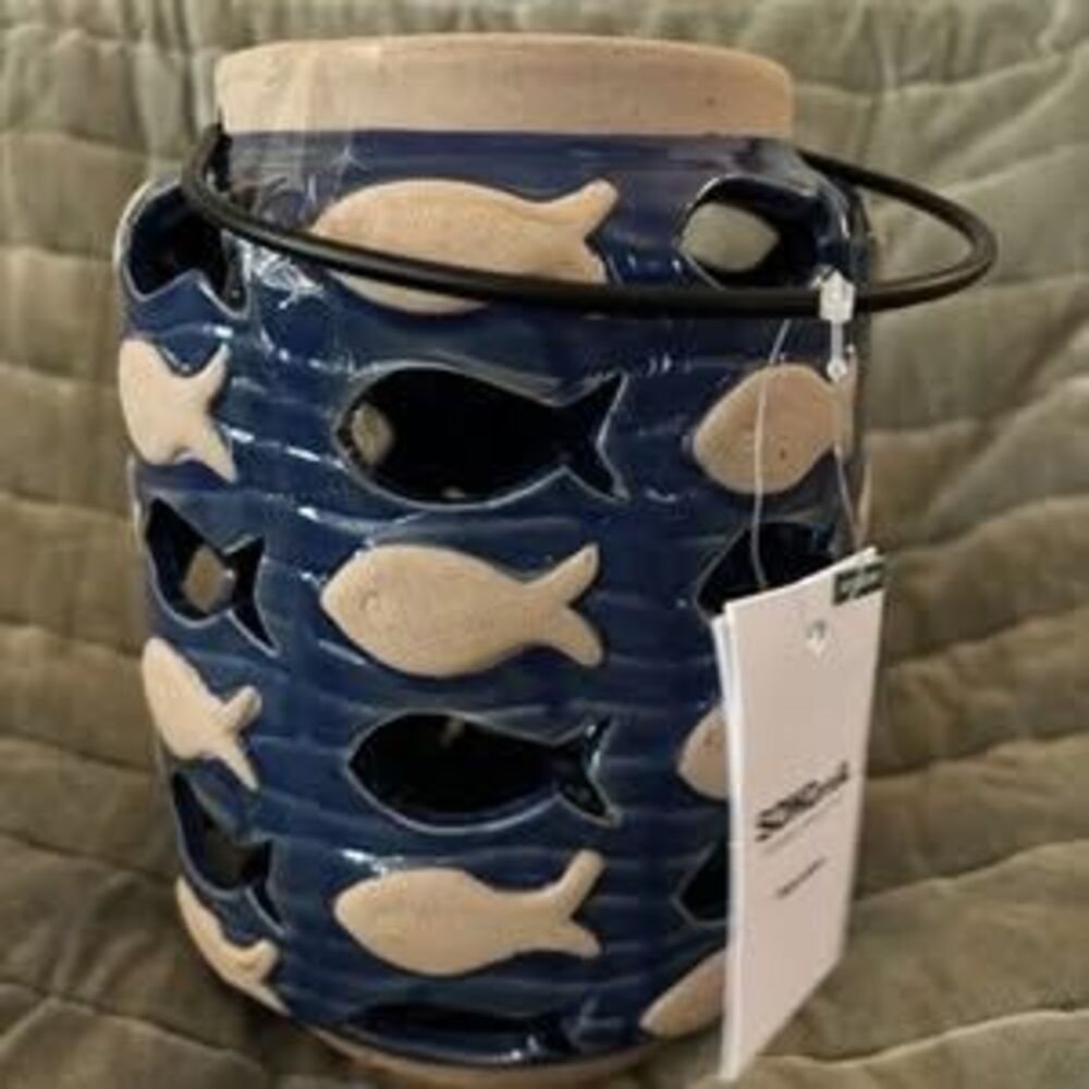 Sonoma Goldfish Ceramic Candle Lantern